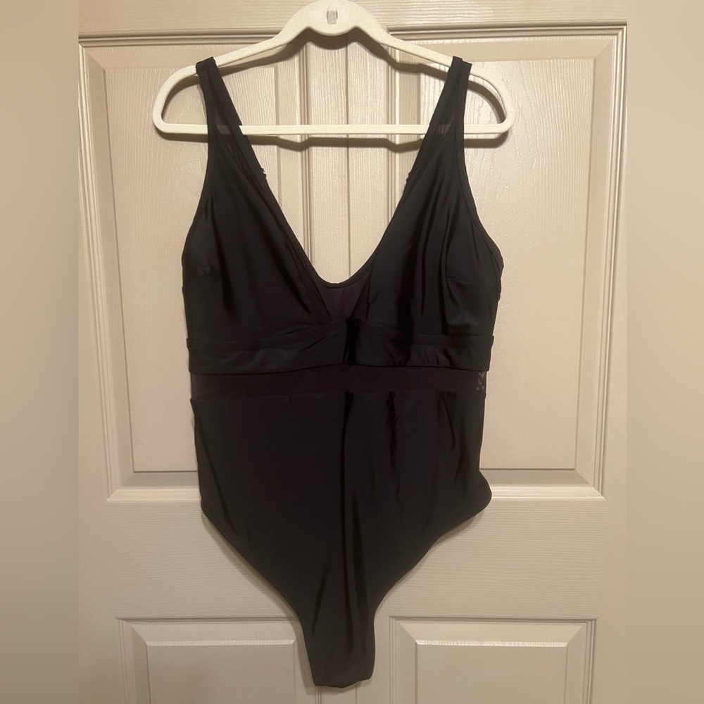Black V-Neck Swimsuit